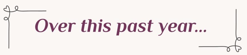 Graphic title that says "Over this past year"