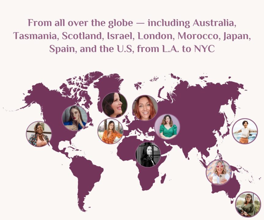 World map showing fashion therapist Marisol Colette’s international clientele across Australia, Europe, Asia, Africa, and the U.S., highlighting her worldwide reach.