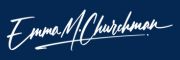Graphic that says Emma Churchman in cursive script.