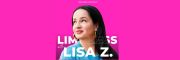 Bright pink banner image showing headshot of women with dark hair and blue shirt with the words Limitless and Lisa Z. written on top of her